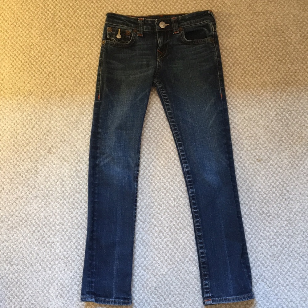 True Religion jeans, size 8 girls.